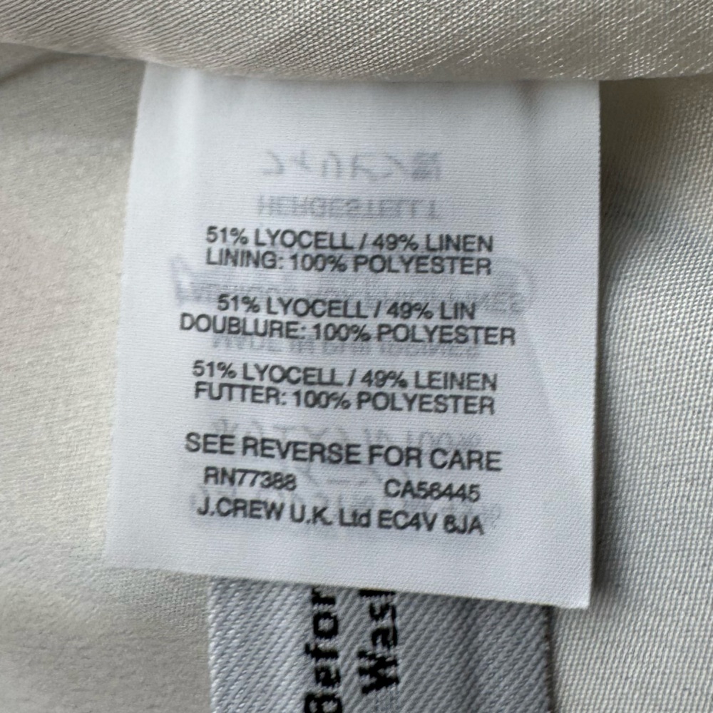 J.Crew Floral Lyocell, Linen Skirt, Size 2 - Picture 9 of 11